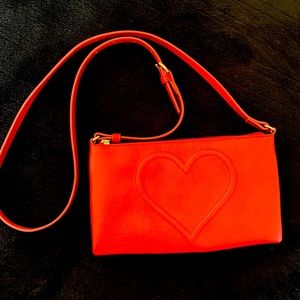 LC Cute Red Cross body purse with heart